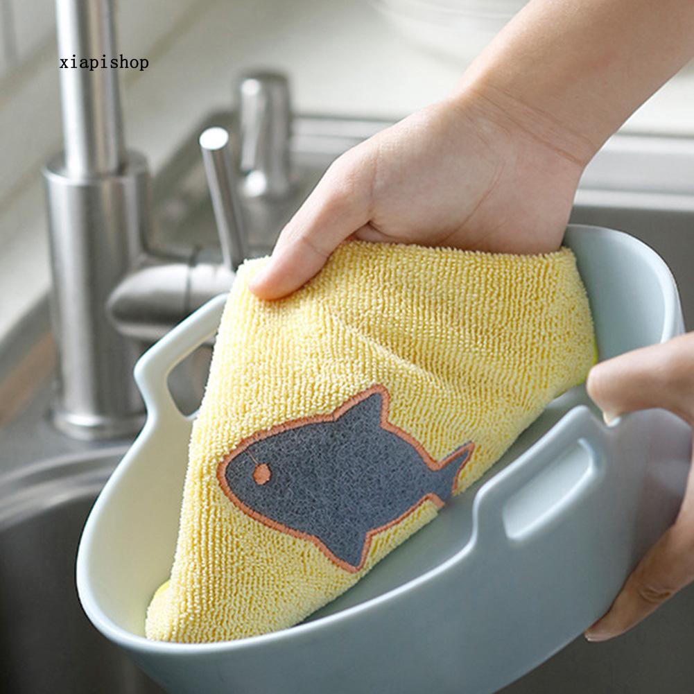 Khăn lau tay/chén dĩa thấm hút tiện lợi xinh xắn cho nhà bếp