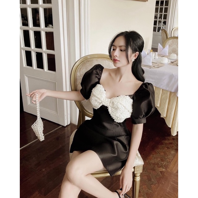 Bigsize đầm nơ nguc 55-100kg