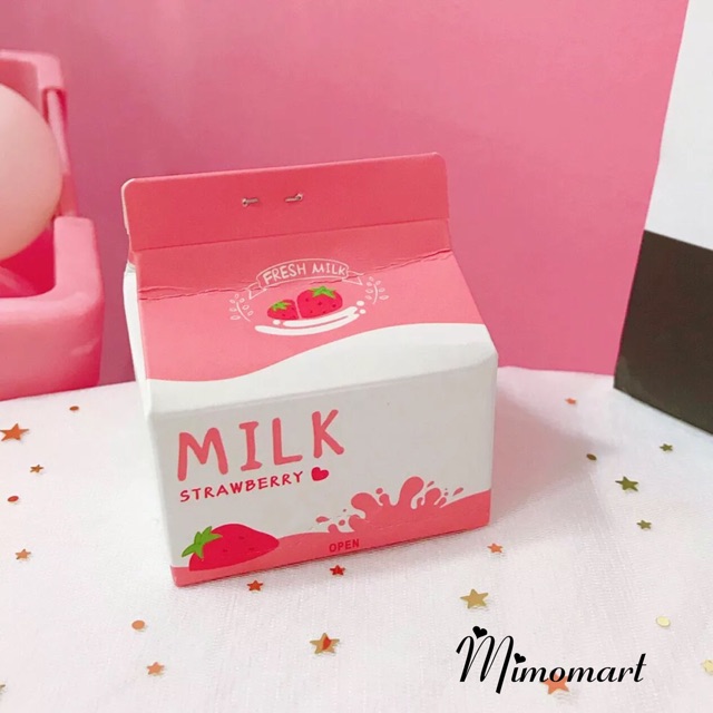 Hộp giấy note ghi chú hình hộp sữa Milk