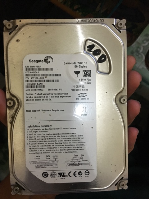 Ổ cứng PC, máy tính để bàn 160gb đã test bằng 3 phần mềm, không bad, không sector sức khoẻ 100% | BigBuy360 - bigbuy360.vn