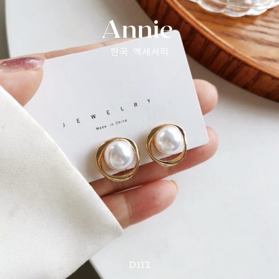 Bông tai ngọc trai nhân tạo sang trọng phong cách nữ tính ANNIE D112-2