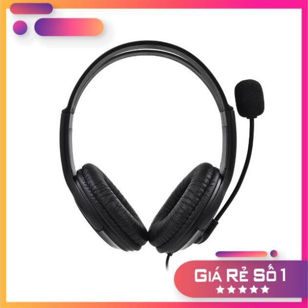 Tai nghe máy tính kèm mic chỉ 1 jack audio 3.5 loại 4 khấc mới dùng trực tiếp cho máy game PS4 | BigBuy360 - bigbuy360.vn