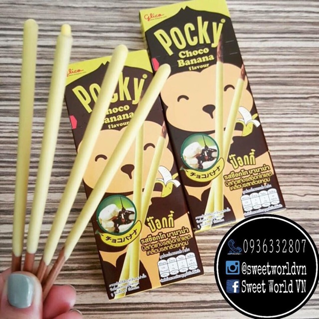 Bánh que Pocky Glico vị chuối / xoài (50g) - Thái Lan