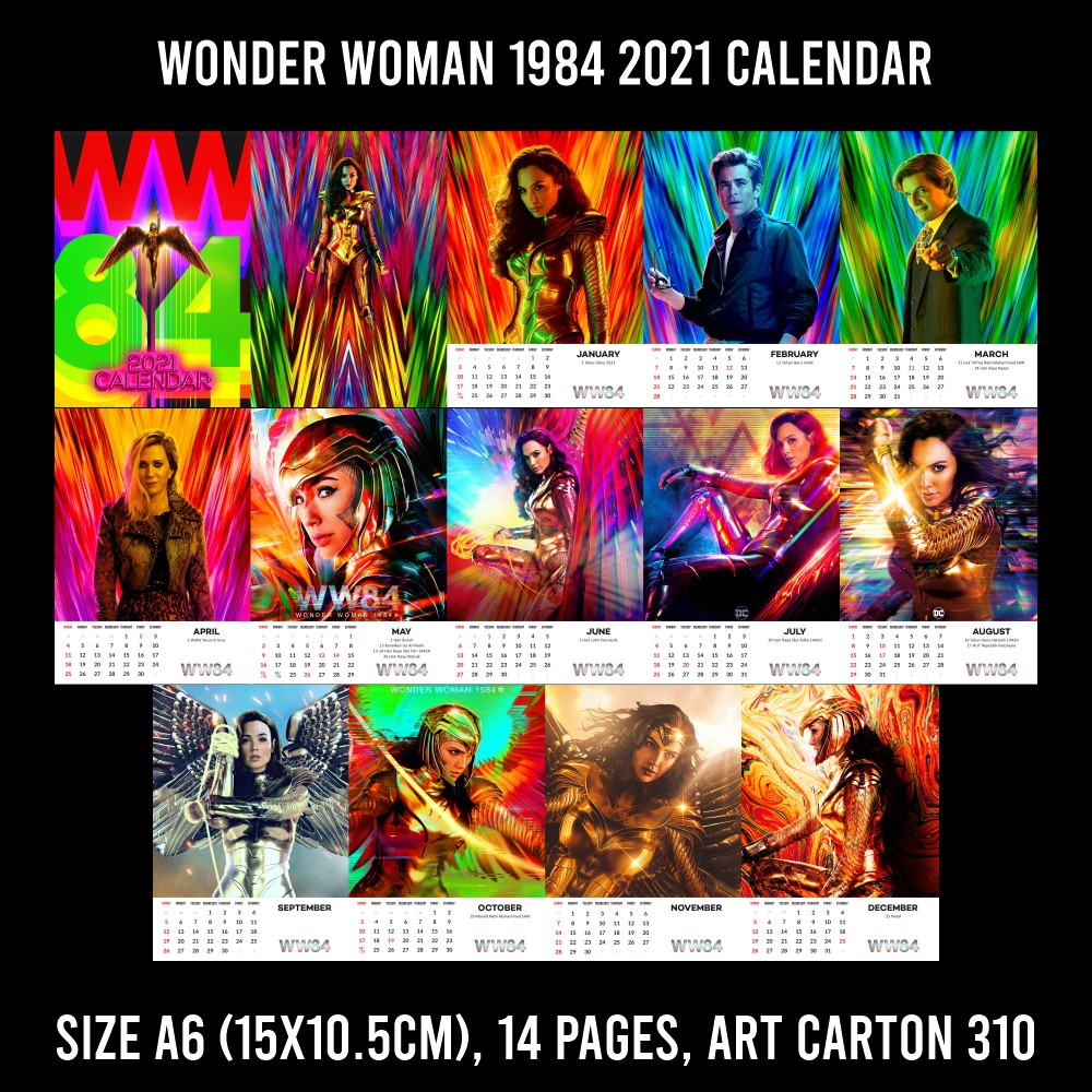 Lịch Để Bàn In Hình Wonder Woman Năm 1984