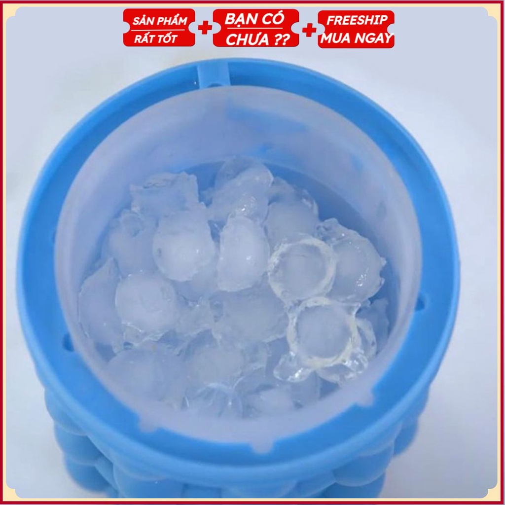 #Cốc Làm Đá THÔNG MINH Silicon - Hộp Làm Đá Tiết Kiệm Không Gian Size Lớn 40 Viên