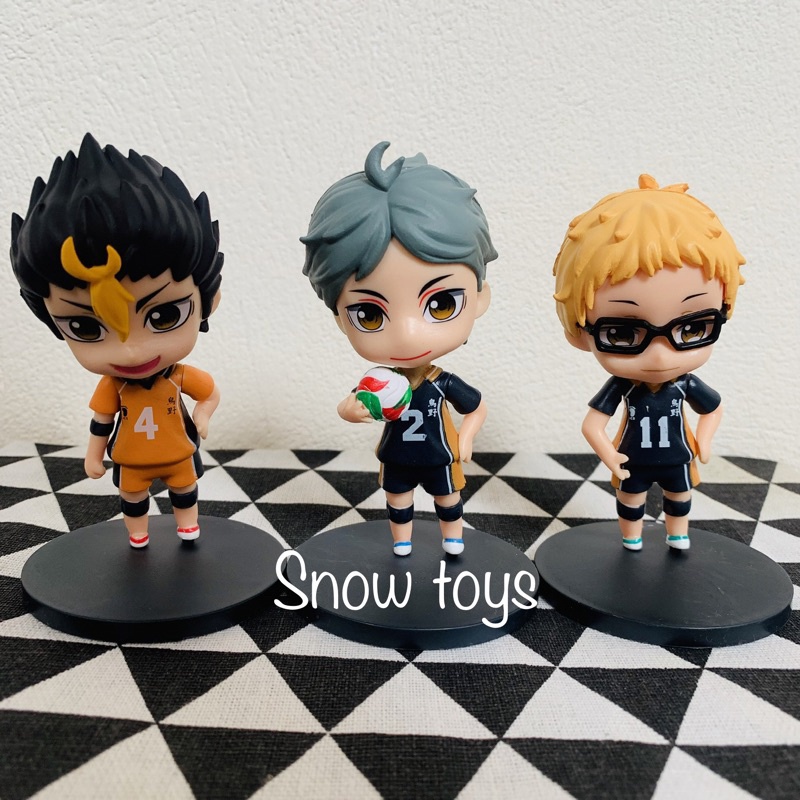 6 mô hình Haikyuu haikyu Vua bóng chuyền Sugawara Koshi Yu Nishinoya Kei Tsukishima Tobio Kageyama Shoyo Hinata Kenmau