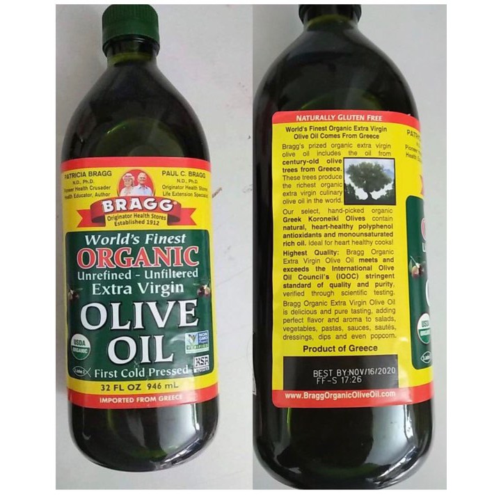 Dầu olive bragg hữu cơ