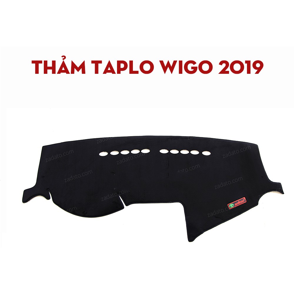 Thảm Taplo Xe Wigo 2018 2019 2020 Mẫu Nhung Lông Cừu, Mặt Dưới có Chống Trượt