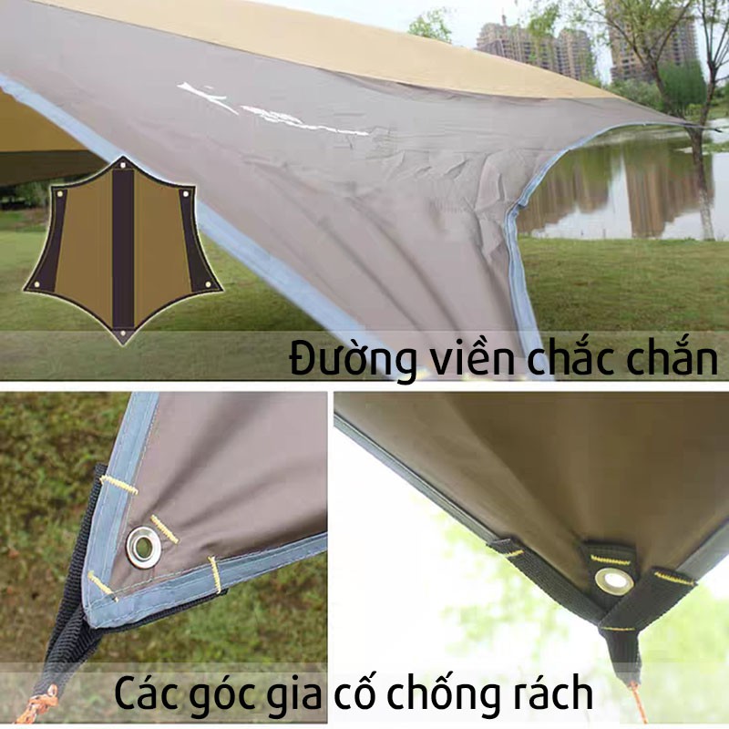 Tấm Tăng Dã Ngoại Lục Giác Chống Thấm, Chống Nắng, Nhẹ, Dễ Di Chuyển