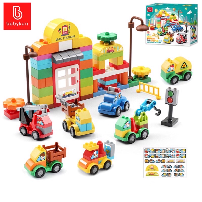 [Hàng HOT] Lego Feelo Tương Thích Duplo Gas Station Hàng Cao Cấp