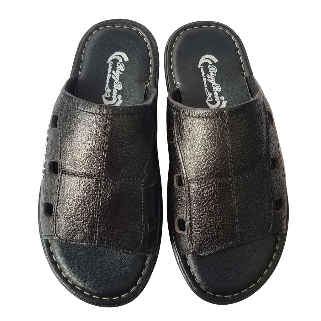 Dép Nam Quai Ngang Da Bò Thật BIGBEN Cao Cấp DN338