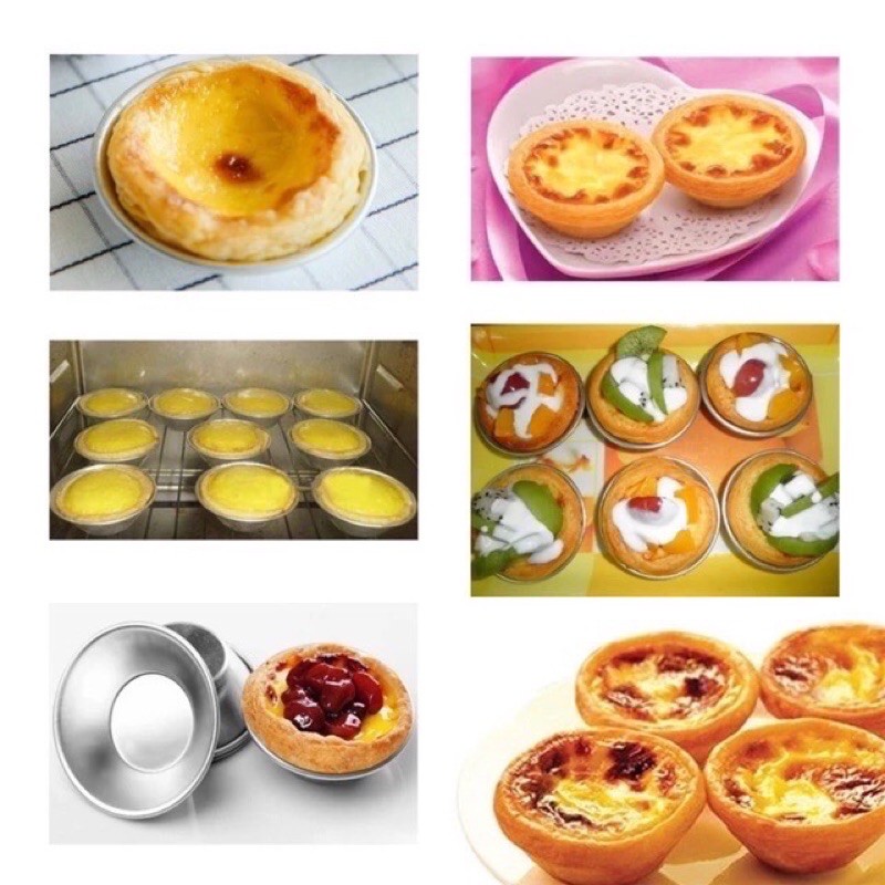 Khuôn tart trứng /Khuôn nhôm trơn 7cm