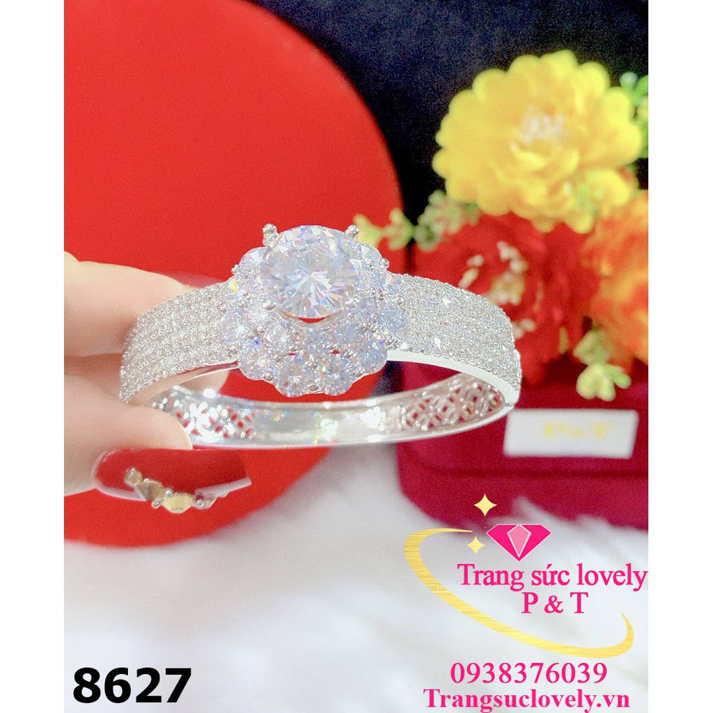 Vòng tay nữ xoàn xi bạch kim 8627
