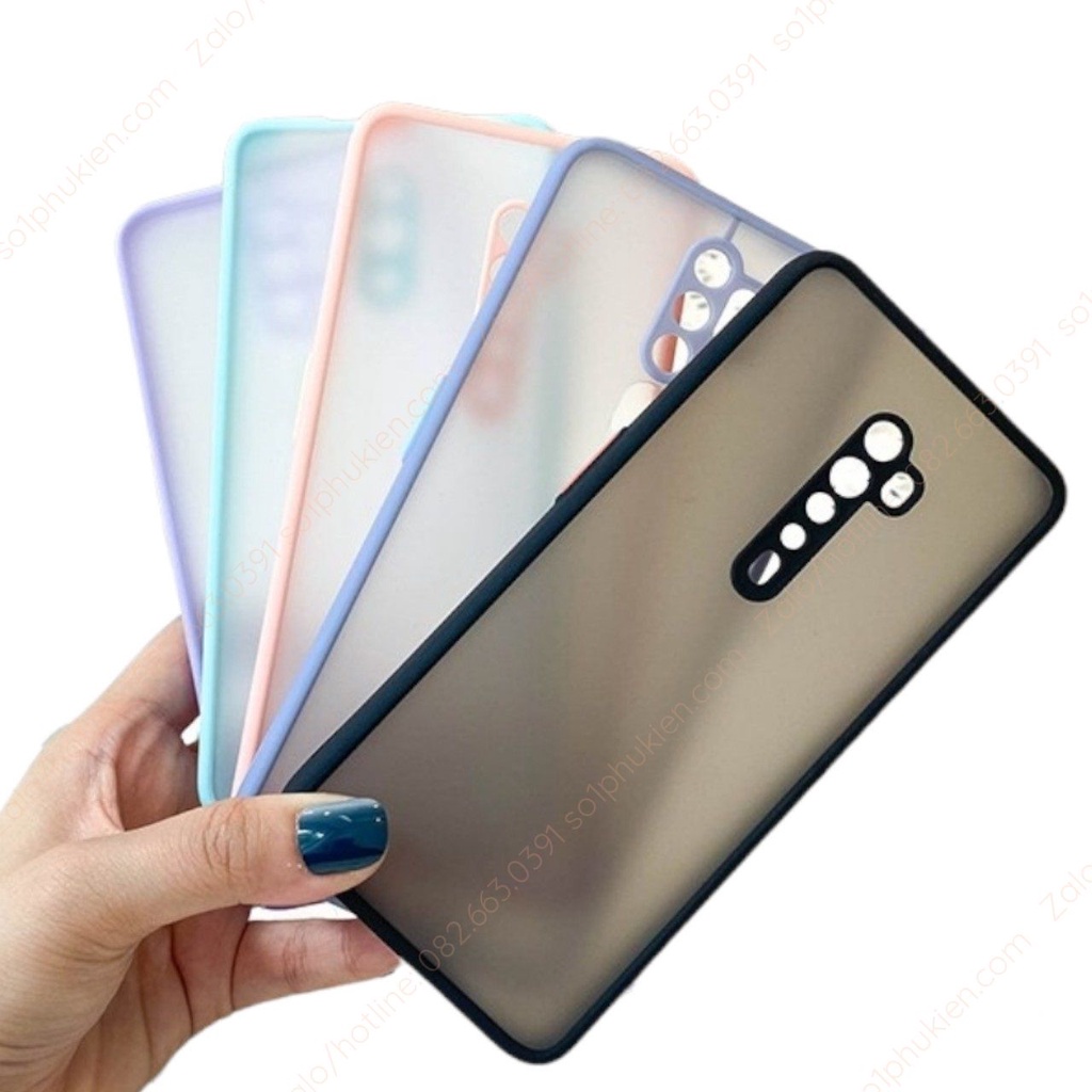 Ốp lưng  Oppo Reno 5 , Reno 6  trong nhám mờ chống ố, chống bẩn, viền màu, bảo vệ camera lo