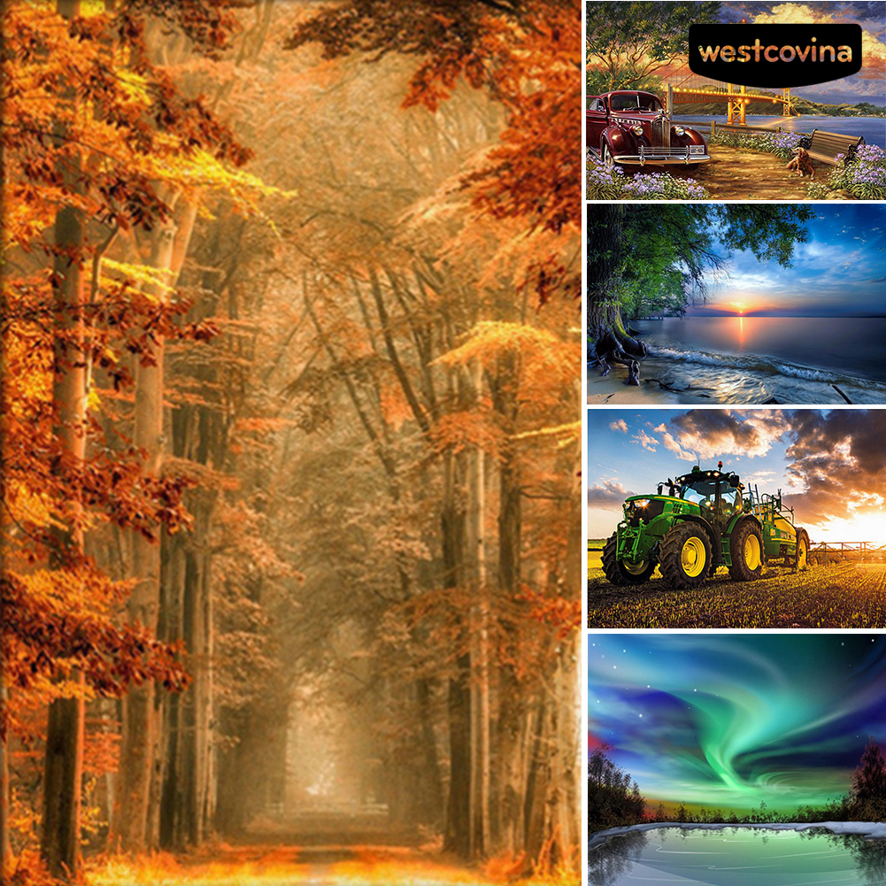 Bộ Tranh Đính Đá 30x40cm Tự Làm Hình Phong Cảnh Độc Đáo