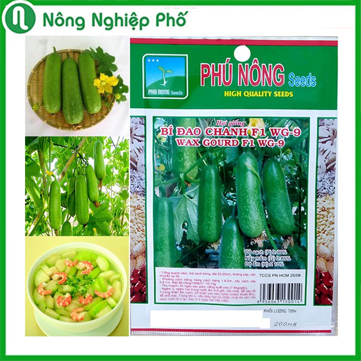 Hạt Giống Bí Đao Chanh F1 PHÚ NÔNG Gói 0,2 Gram