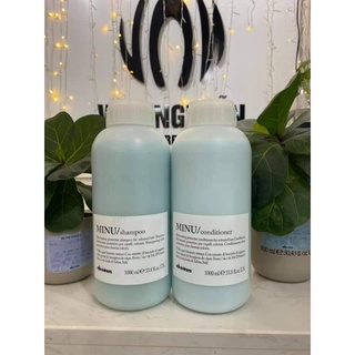 DẦU GỘI  XẢ HẤP DAVINES MINU DƯỠNG BÓNG VÀ LÀM MỀM TÓC NHUỘM 1000ML