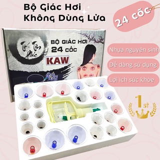 Bộ giác hơi 24 phụ kiện. Giác hơi chân không, cạo gió không dùng lửa, Đánh bay những cơn đau nhức, mệt mỏi
