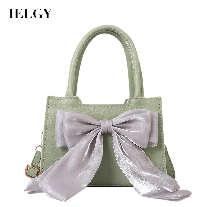 Túi đeo vai IELGY hình vuông cỡ nhỏ thắt nơ thời trang cho nữ