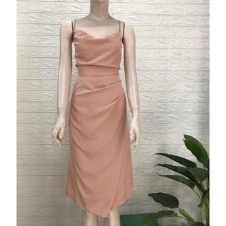 Đầm dự tiệc body 2 dây cổ đỗ MLXL [Kèm ảnh thật]