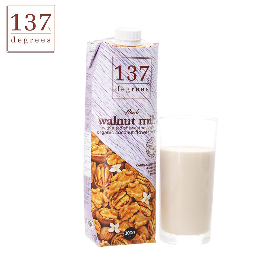 HỘP 1 LÍT SỮA HẠT ÓC CHÓ NGUYÊN CHẤT 137 DEGREES WALNUT MILK ORIGINAL