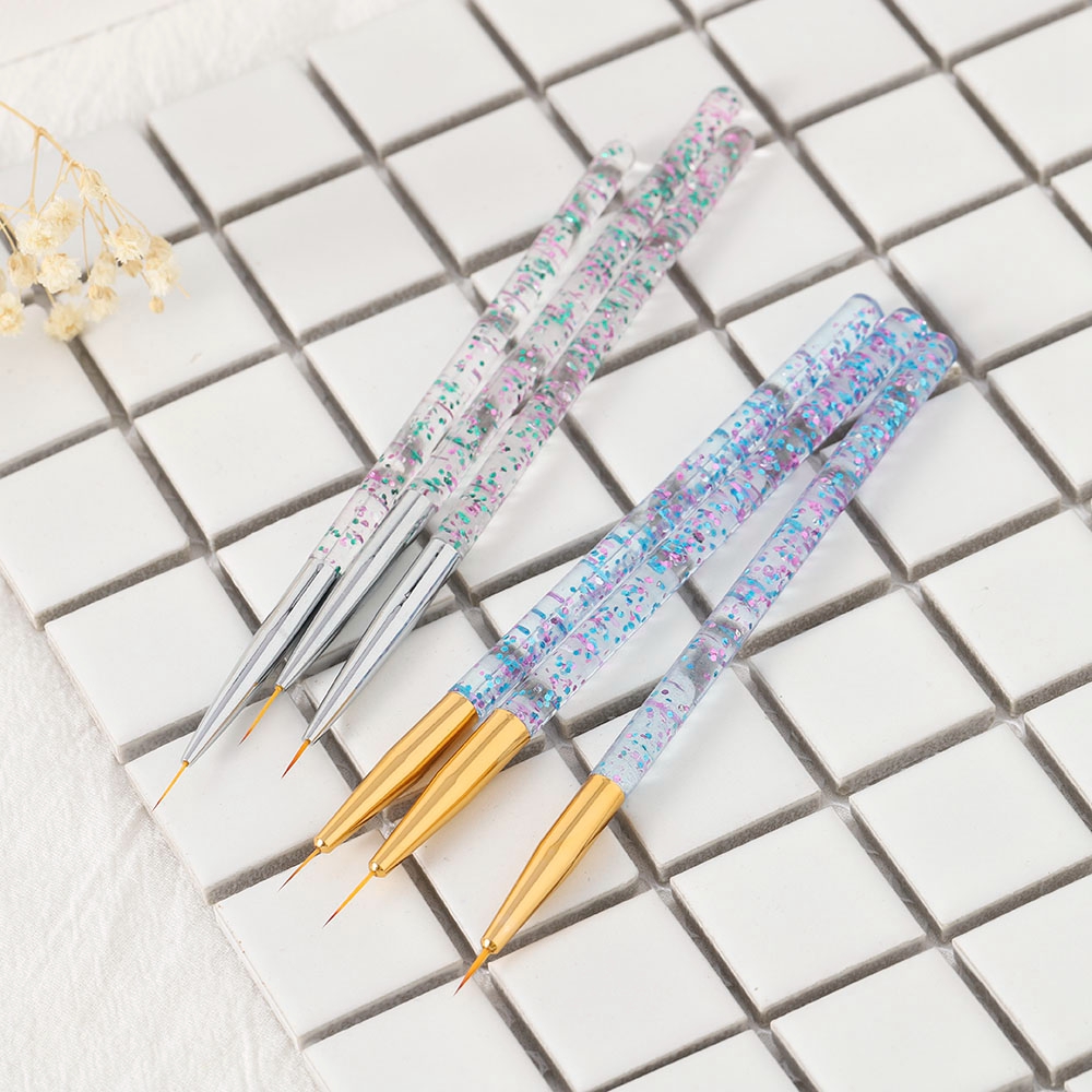 Bộ 3 cọ vẽ móng tay làm đẹp mới 7 / 9 / 11mm