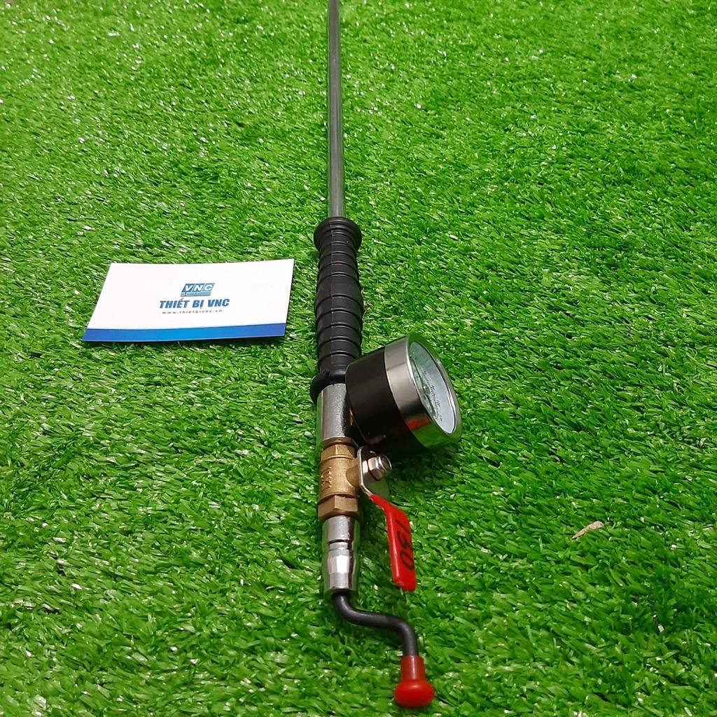 Tay bơm quay lốp xe tải có đồng hồ dài 50cm