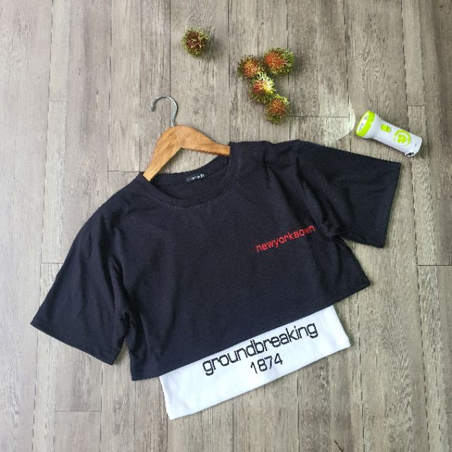 Set 2 áo Ba lỗ + Áo Croptop in chữ [Có VIDEO CH22