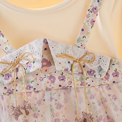 Váy thu đông nhí bé gái Váy giả yếm hoa nhí dành cho bé gái 0-3 tuổi SV41