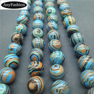 Hạt ngọc lam có dải màu xanh 4-12mm Đá rời tự nhiên tự làm cho vòng tay