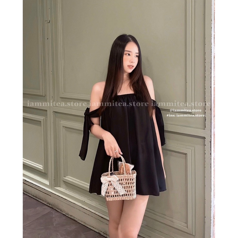 Áo trễ vai dáng giấu quần dáng tiểu thư alohashop91