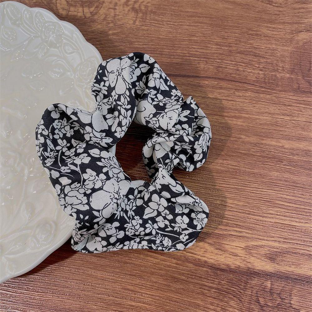 Dây Cột Tóc Ruy Băng Màu Trắng Đen Thanh Lịch Cho Nữ|Dây Buộc Tóc Phong Cách Hàn Quốc Cho Nữ