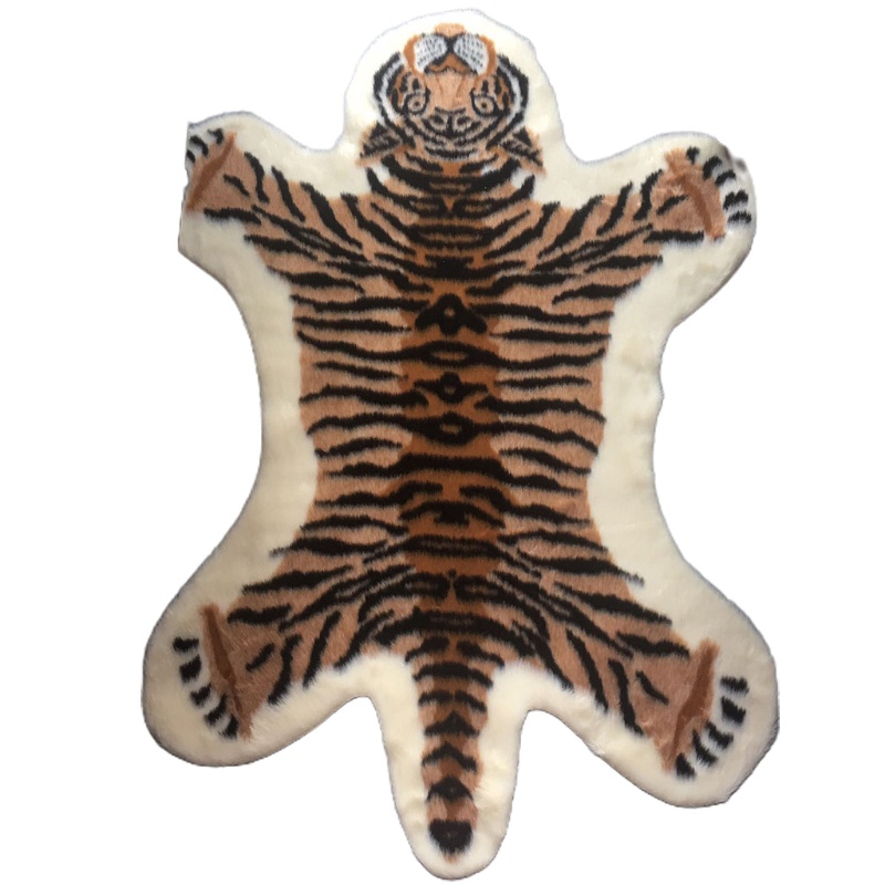 Vỏ Bọc Đệm Ghế Ngồi Bằng Lông Giả Kiểu Dân Tộc In Họa Tiết Động Vật / Hổ / Bò Sữa