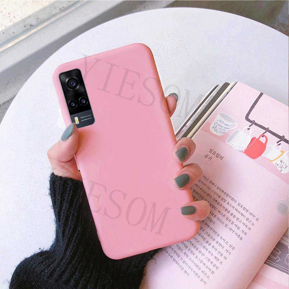 ốp điện thoại Tpu Silicone Màu Trơn Thời Trang Cho Vivo Y31 Y51 Y31 Y51