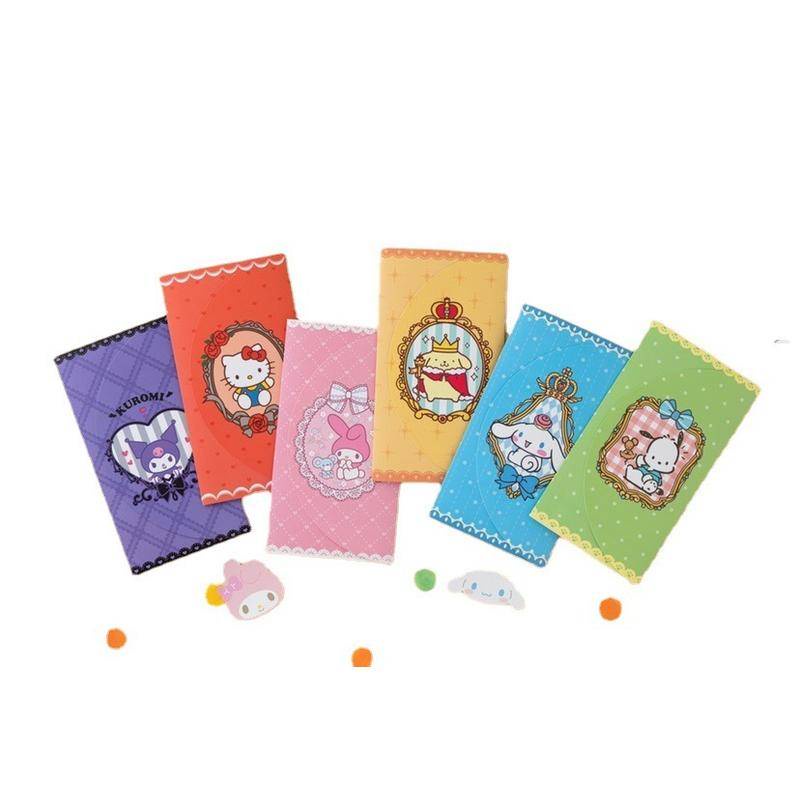 Bộ 5 Tấm Sticker Dán Trang Trí Laptop In Hoạt Hình Sanrio mymelody Kuromi Cinnamoroll Dễ Thương