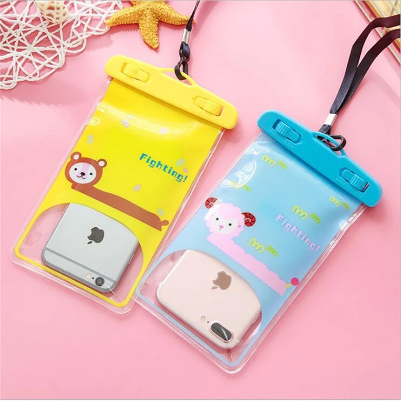 Túi Đựng Điện Thoại Bằng PVC Chống Thấm Nước Họa Tiết Hoạt Hình Dễ Thương