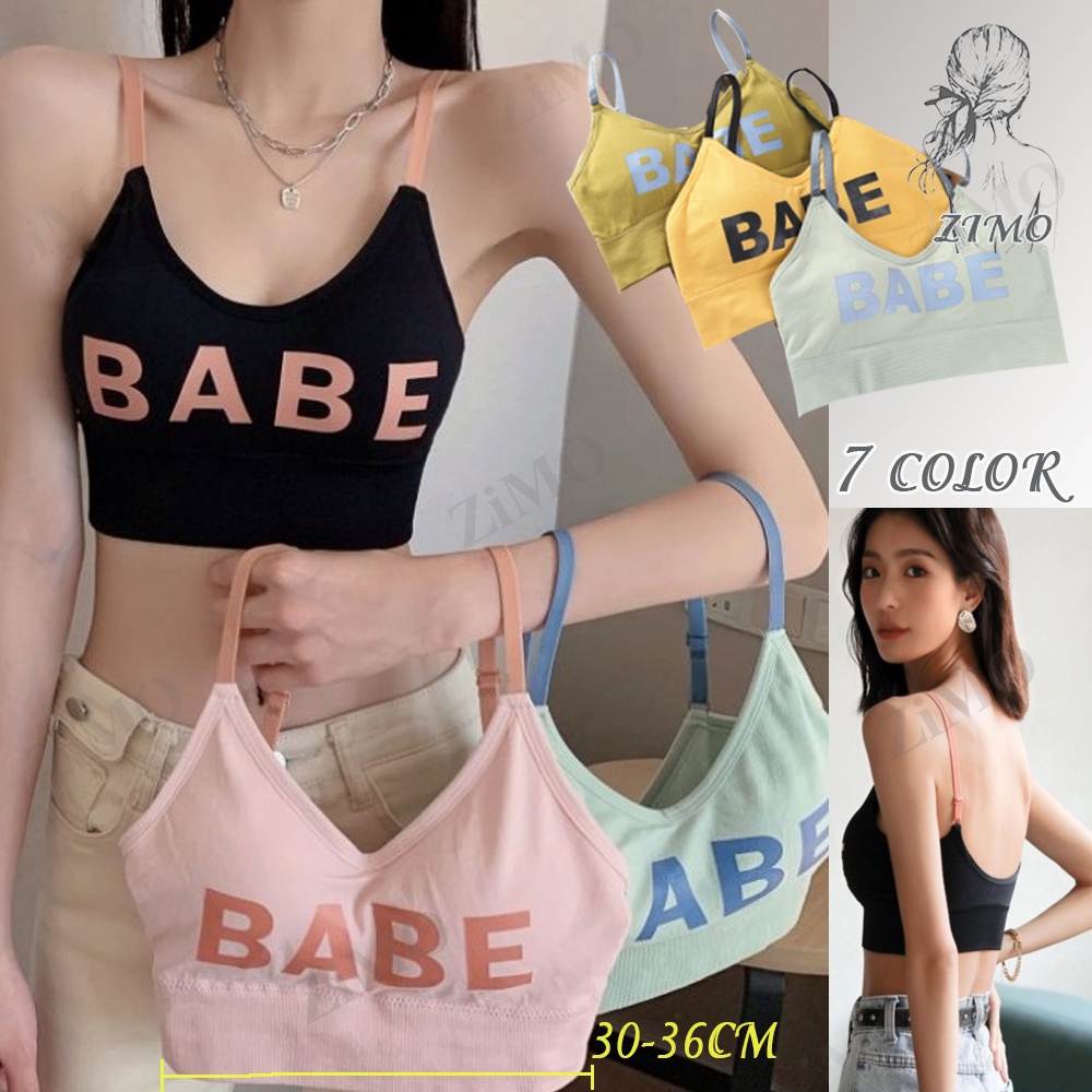 AD05# BABE Girl Top Bra Không có gọng thép Áo ngực thể thao thoáng khí