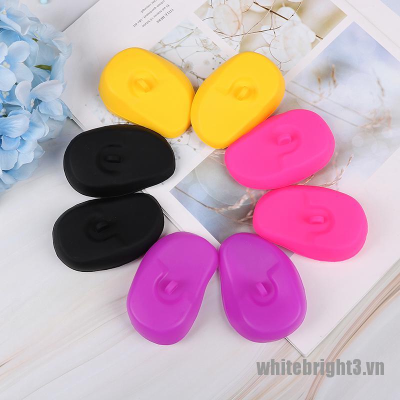 (Hàng Mới Về) Set 2 Miếng Silicone Bọc Bảo Vệ Tai Khi Nhuộm Màu Có Thể Tái Sử Dụng