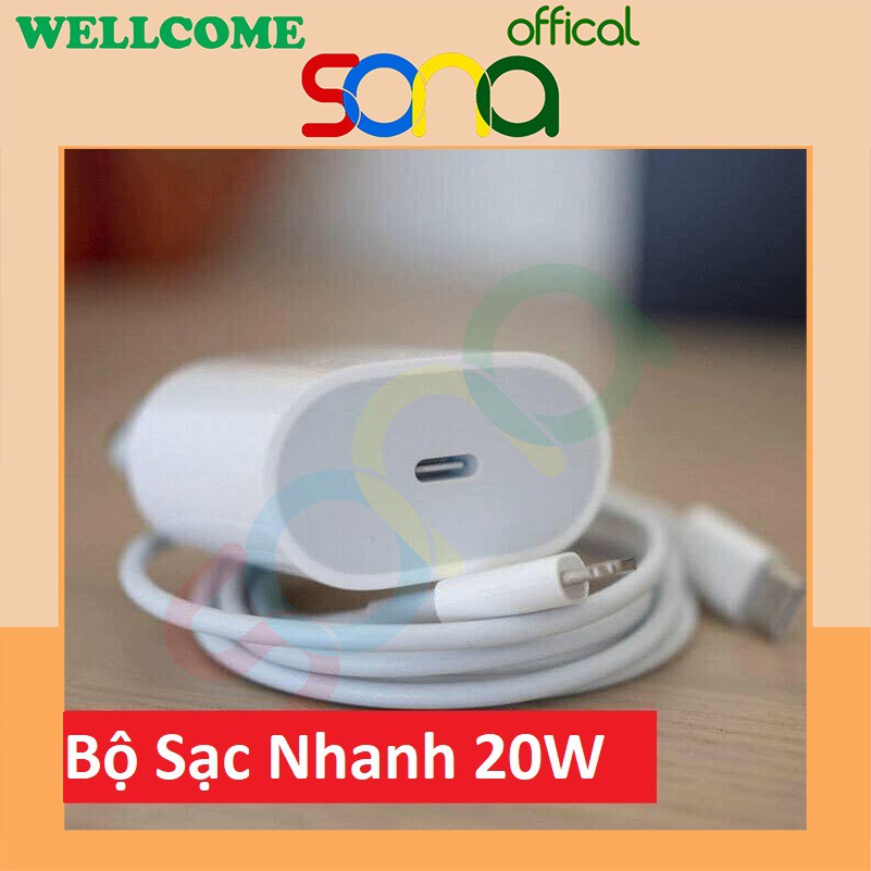 Bộ sạc nhanh iphone 20w 12/12pro/12mini/12promax/11promax/11pro/11,củ sạc,dây sạc nhanh iphone - SONA