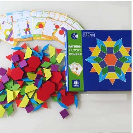 Ghép hình tư duy theo thẻ Pattern block