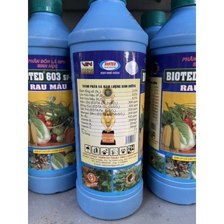 PHÂN BÓN LÁ SINH HỌC BIOTED 603 (RAU MÀU) 1lít