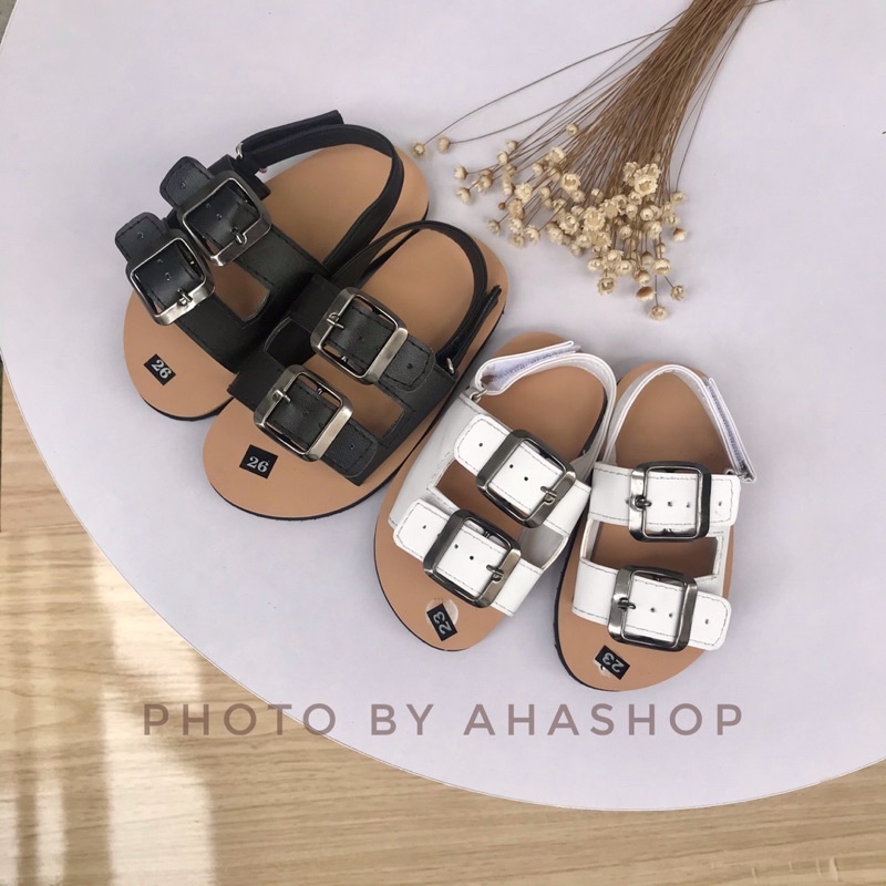 Sẵn form bé Sandal 2 quai ngang khoá hàn quốc đế kếp cho bé trai bé gái K095