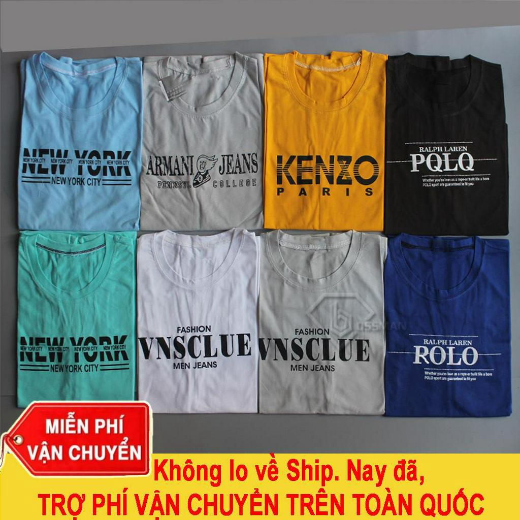 COMBO 3 Áo Thun Nam Cotton IN Logo _ mã BM02 - Màu Ngẫu Nhiên