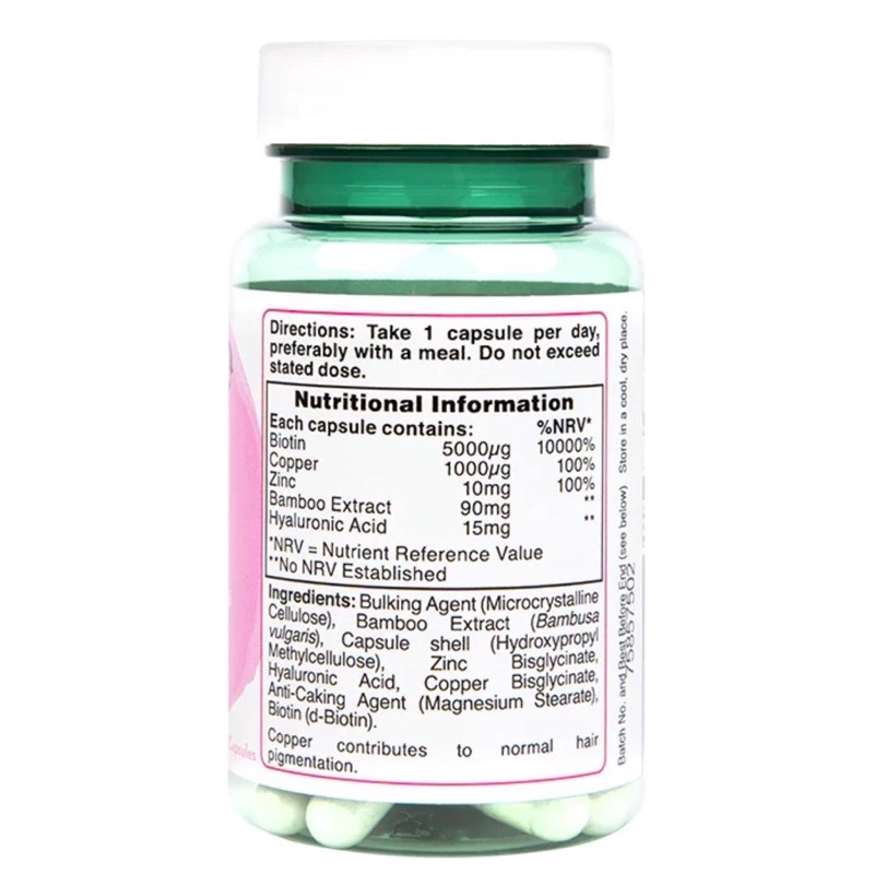 Viên uống mọc tóc Biotin Holland & Barret 1000mg