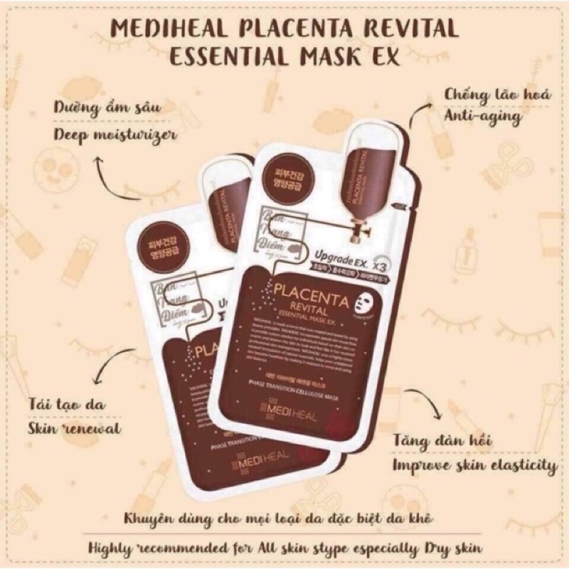 Mặt Nạ Nhau Thai Cừu Mediheal Placenta Revital Essential Mask