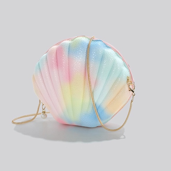 🌸Hàng Order🌸 Túi Xách Nữ CEEKAY Da Chần Kiểu Dáng Vỏ Sò Khóa Kéo Gắn Hạt Dây Đeo Xích Sang Chảnh Nữ Tính🌸Hàng Quảng Châu