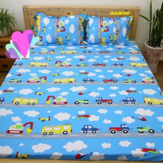 Bộ ga gối hình xe ô tô  cho bé trai