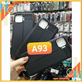 Ốp lưng Oppo A93 (2020) dẻo Auto Focus vân giả da chống sốc