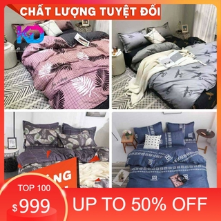 [ 200 Sét Vỏ 2020] Bộ chăn ga gối Cottong Polly Nhập Khẩu - Siêu mềm mịn
