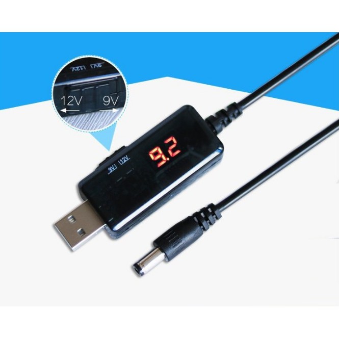 Cáp chuyển đổi điện áp từ cổng USB 5V sang 9V/12V